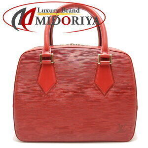 Louis Vuitton Epi Sablon Handbag Castilian Red